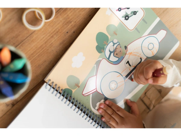 Omaľovánky s pastelkami Doprava Jim 8