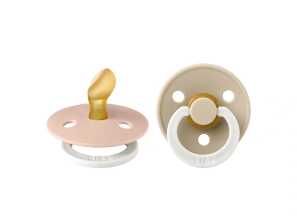 BIBS Colour Blush Nočný/Vanilla Nočný anatomický cumlík z prírodného kaučuku 2ks veľkosť 1