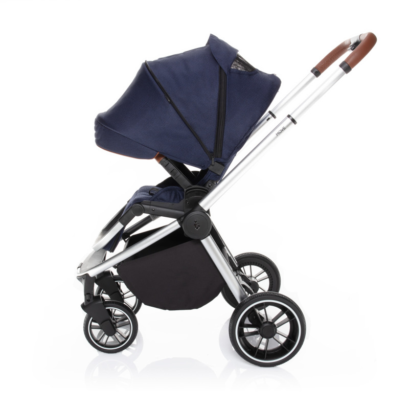 SET kočík Move+ korba+adaptéry+autosedačka+báza, Sky Blue/Silver 4