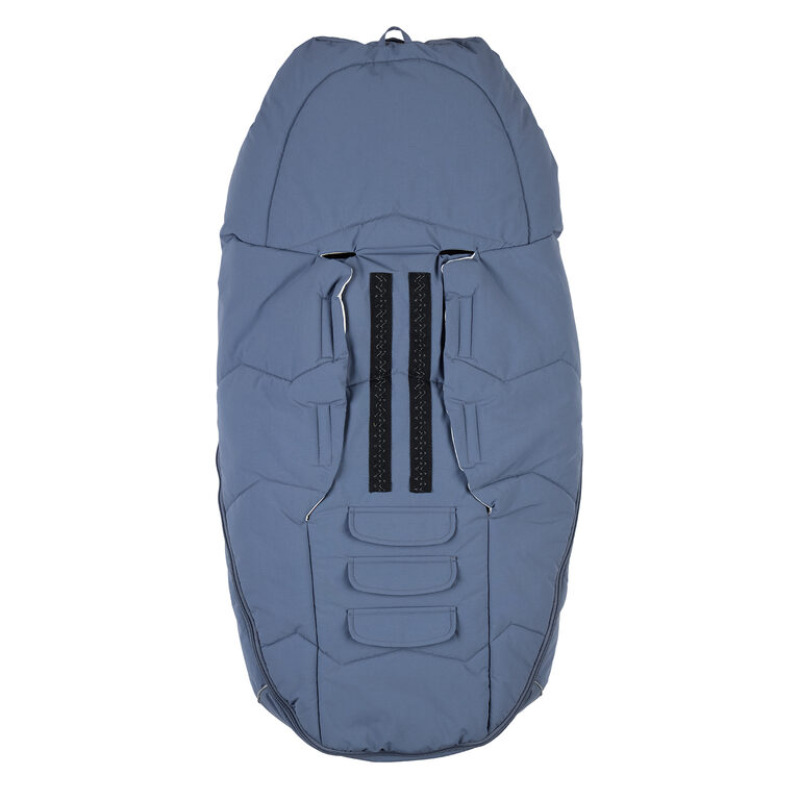 Teplý fusak Voksi Urban s perím a vlnou do kočíka, Stone Blue 4