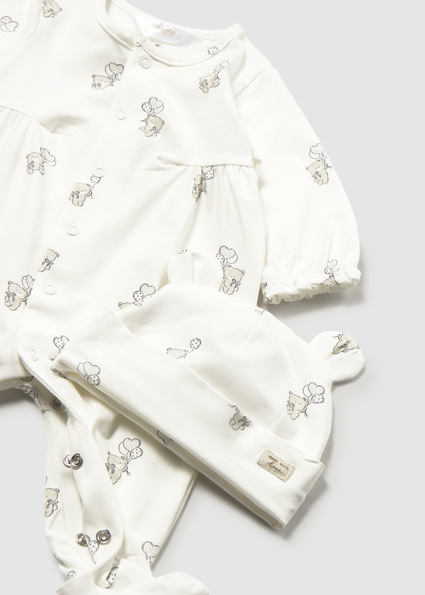 Mayoral overal a čiapka Natural 1