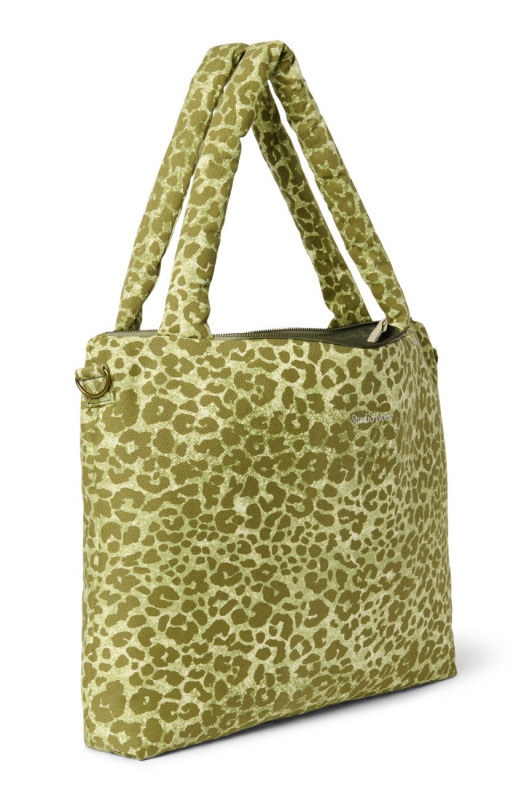 STUDIO NOOS - Cotton DIAPER BAG - prebaľovacia taška | Green Leopard 1