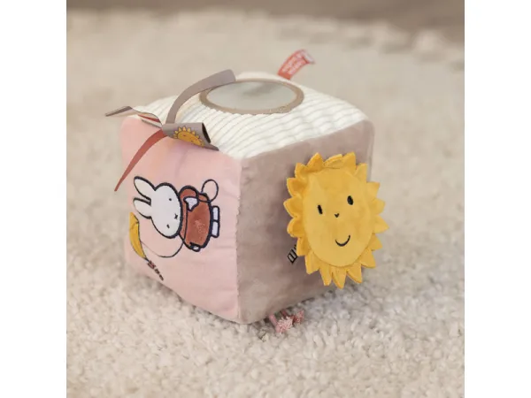 Kocka textilný králiček Miffy Fluffy Pink