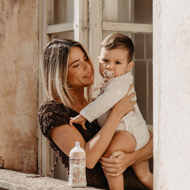 SUAVINEX | KLIP na cumlík so stuhou WONDERLAND NEW - ružový kvet 2