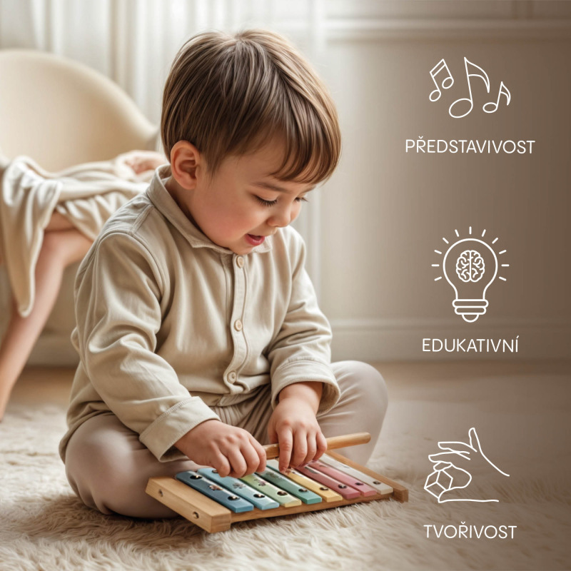 Drevený xylofón Deluxe 1