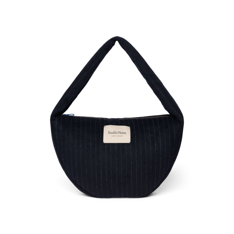 STUDIO NOOS - Flannel Chalkstripe Cross Body bag | Dark Blue