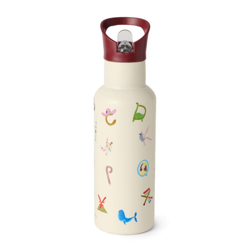 Studio Noos Nerezová Láhev na nápoj Medium 500ml l Abeceda 5