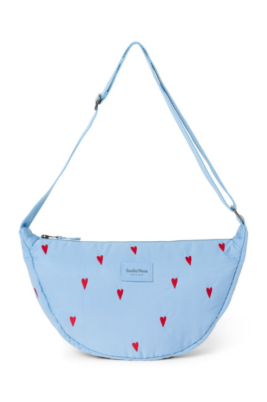 STUDIO NOOS - Puffy Adult FANNY kabelka | Light Blue Hearts