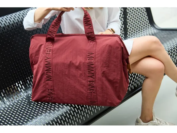 Prebaľovacia taška Mommy Bag Signature Urban Burgundy