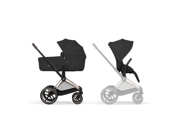 Kočík Cybex Priam Comfort 2026, rám Rose Gold - SEPIA BLACK 1