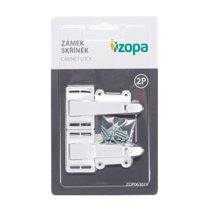 Zámok skriniek 2ks, white 5