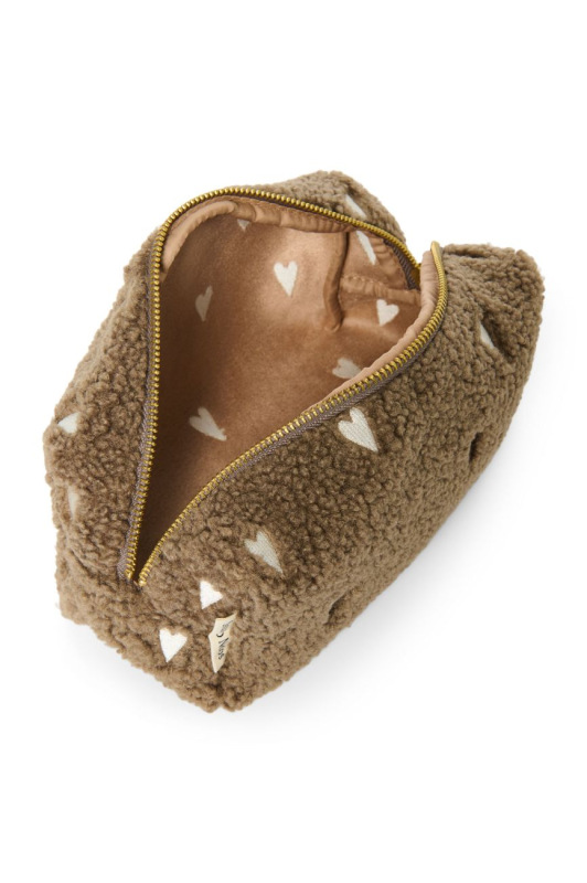 STUDIO NOOS - Teddy Hearts POUCH - kabelka | Brown Hearts 2