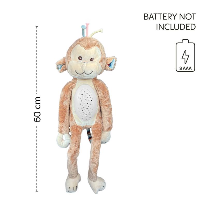 Plyšový detský spáč s projektorom a melódiami, Monkey 11