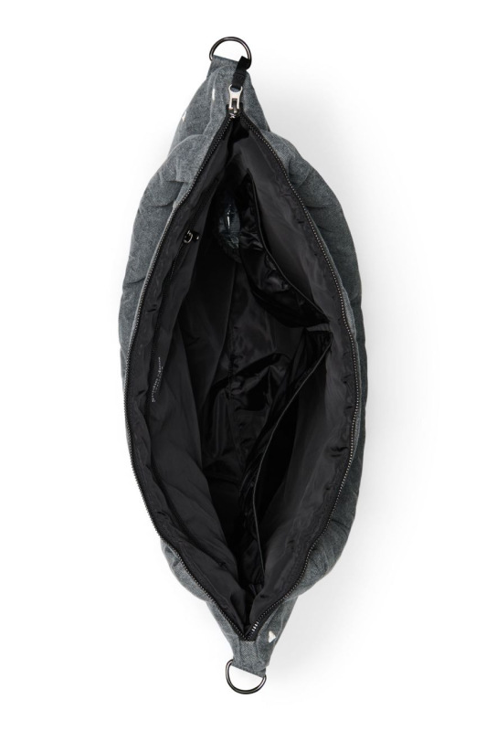 STUDIO NOOS - Denim DIAPER BAG - přebalovací taška | Grey Hearts 3