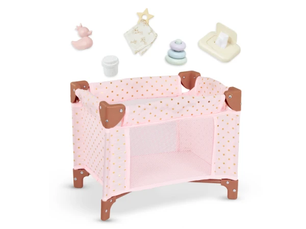 Postieľka pre bábiku s doplnkami