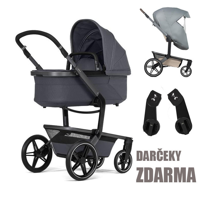 Joolz Day5 kompletný set | Stone grey Adaptéry pre autosedačku a pláštenka ako darček