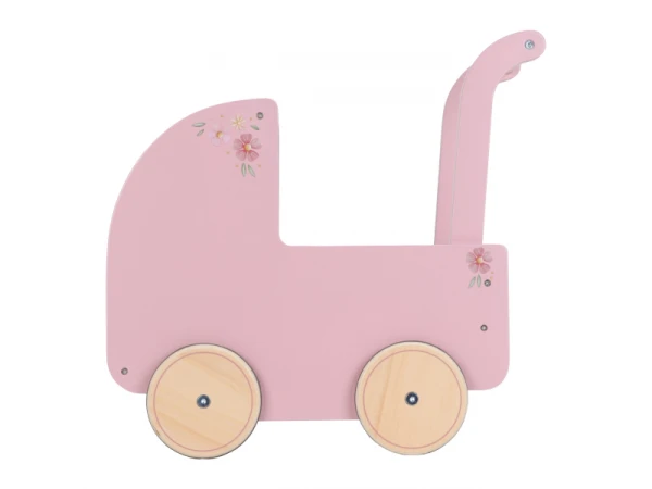 Kočík pre bábiky drevený s perinkou Pink 8