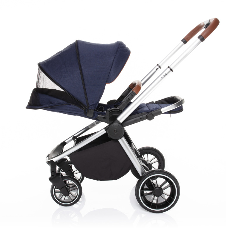 SET kočík Move+ korba+adaptéry+autosedačka+báza, Sky Blue/Silver 8