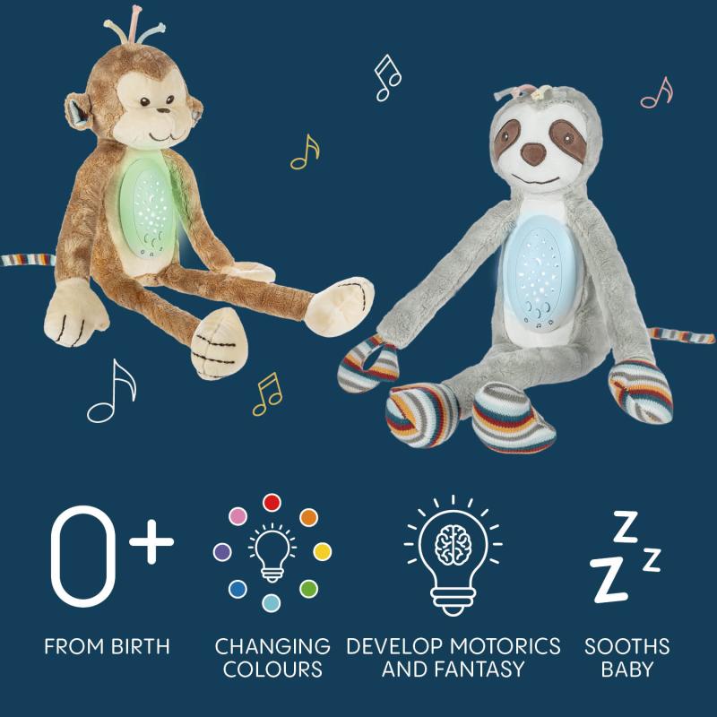 Plyšový detský spáč s projektorom a melódiami, Monkey 9
