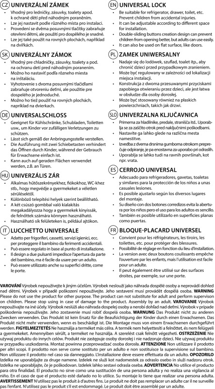 Univerzálný zámok, white/grey 8