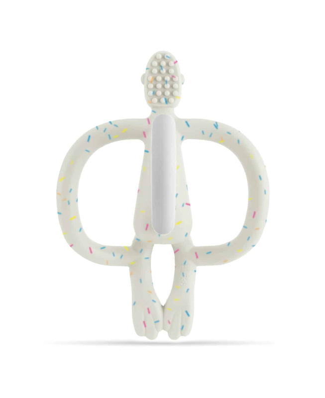 MATCHSTICK MONKEY Hryzátko a zubná kefka, Confetti Cream 1