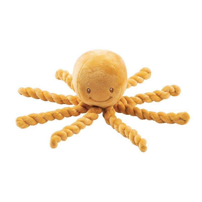 NATTOU Prvá hračka pre bábätka chobotnička PIU PIU Lapidou ochre 0m+