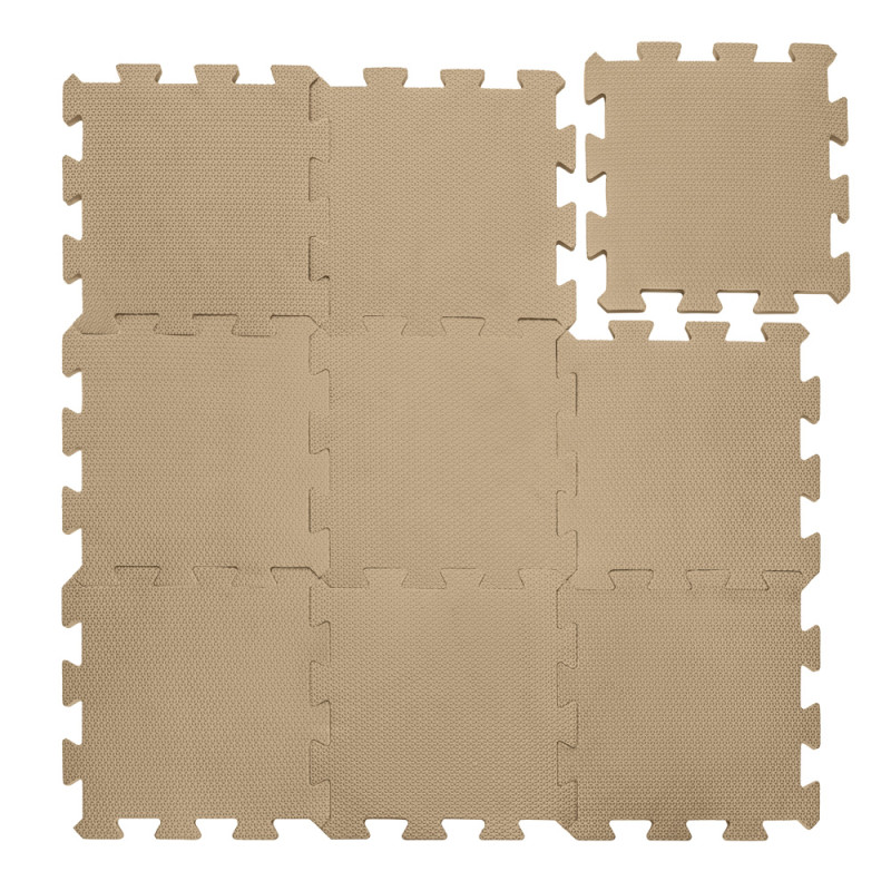 Penová podložka Puzzle 30x30 cm 9ks, Hazel Brown