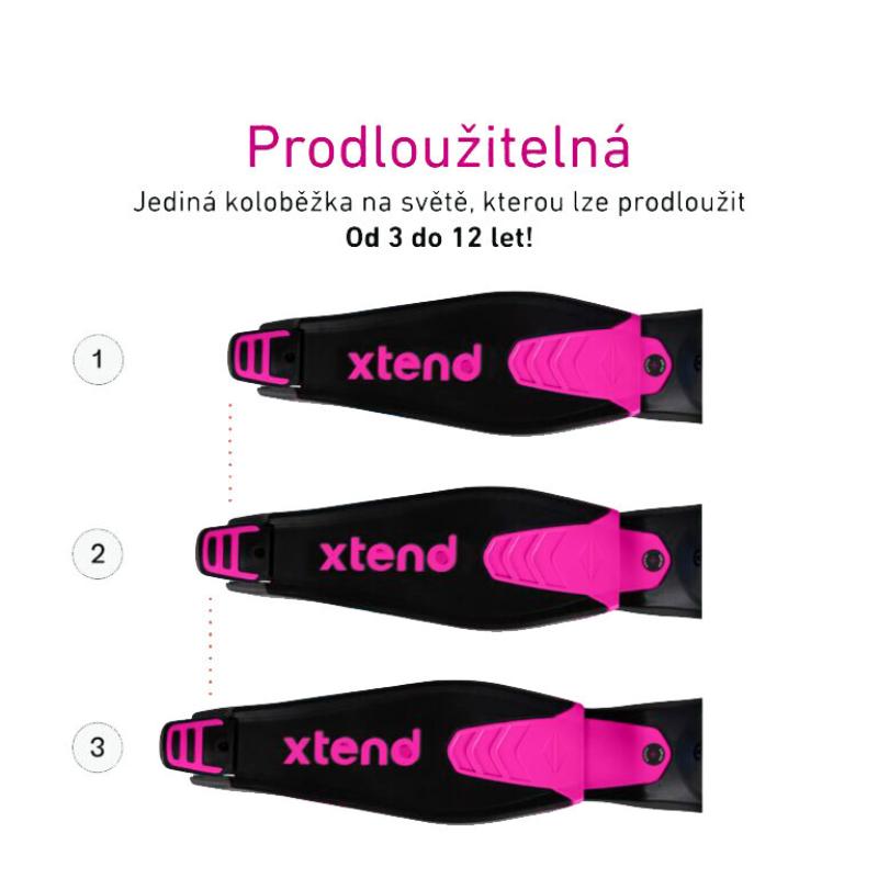 Kolobežka SmarTrike Xtend Scooter Pink od 3 - 12 rokov 5