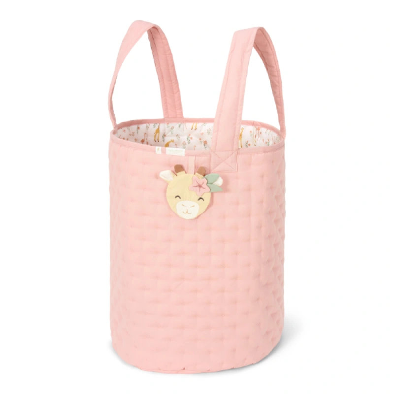Košík textilný obojstranný extra veľký Pink Blooming Safari