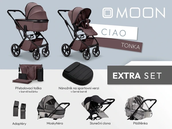 Moon CIAO lacný EXTRA Set kočíka - Tonka