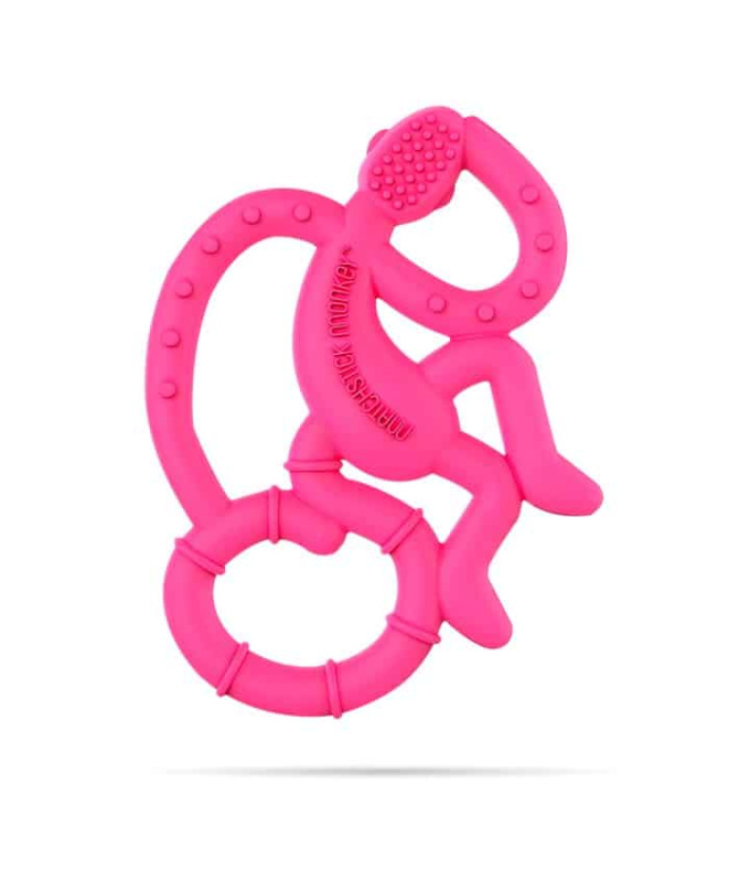 MATCHSTICK MONKEY Mini Hryzátko s antimikrobiálnym povrchom Biocote, ružová 1