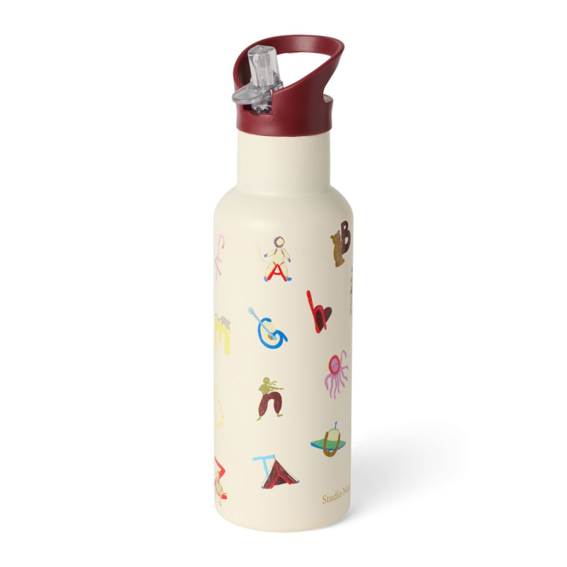 Studio Noos Nerezová Láhev na nápoj Medium 500ml l Abeceda 2