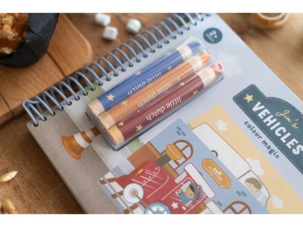 Omaľovánky s pastelkami Doprava Jim 4