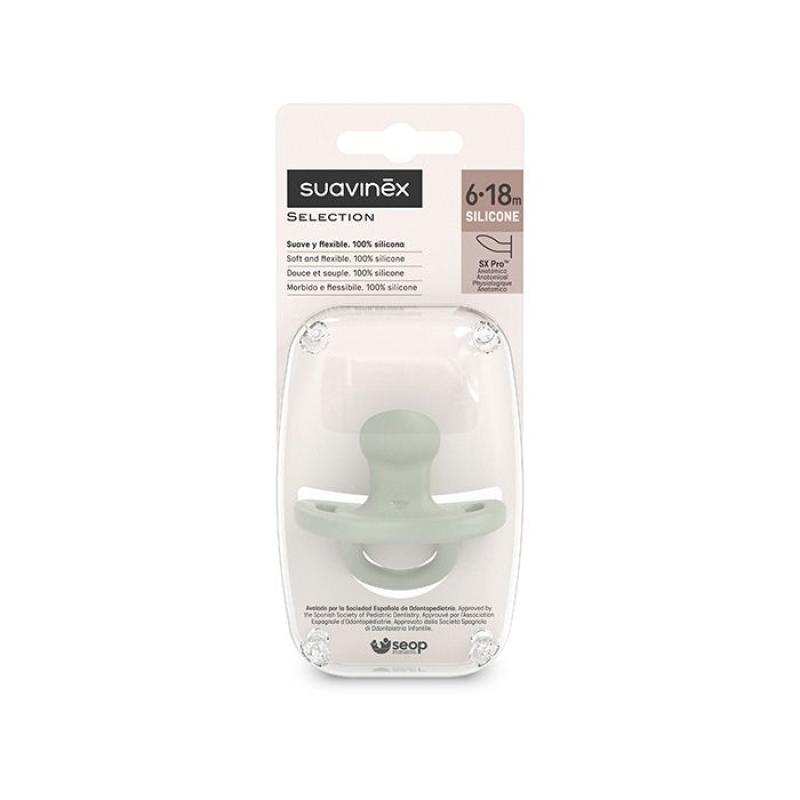 SUAVINEX | Cumlík anatomický SILIKÓN 6-18m SX PRO - COLOUR ESSENCE - zelené 2