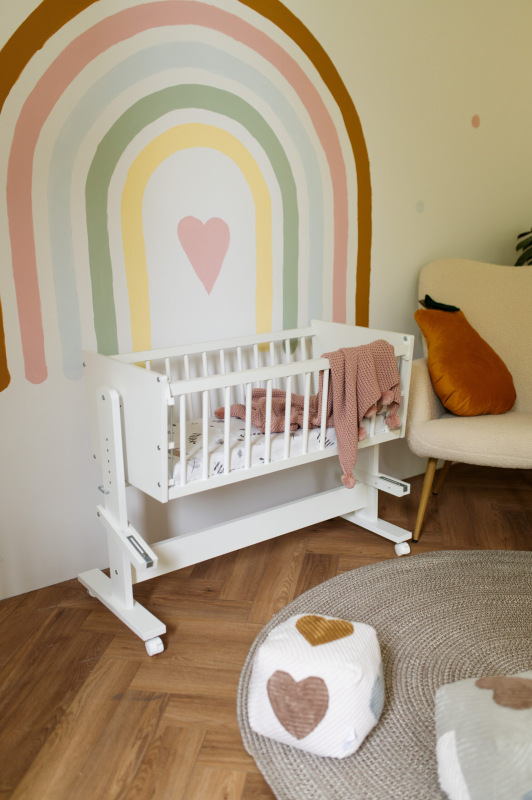 KLUPS Príručná postieľka 89x40 ZOYA 5v1 biela 1