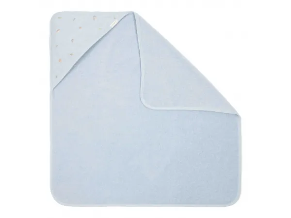 Osuška s kapucňou 75x75 cm Forest Friends Blue