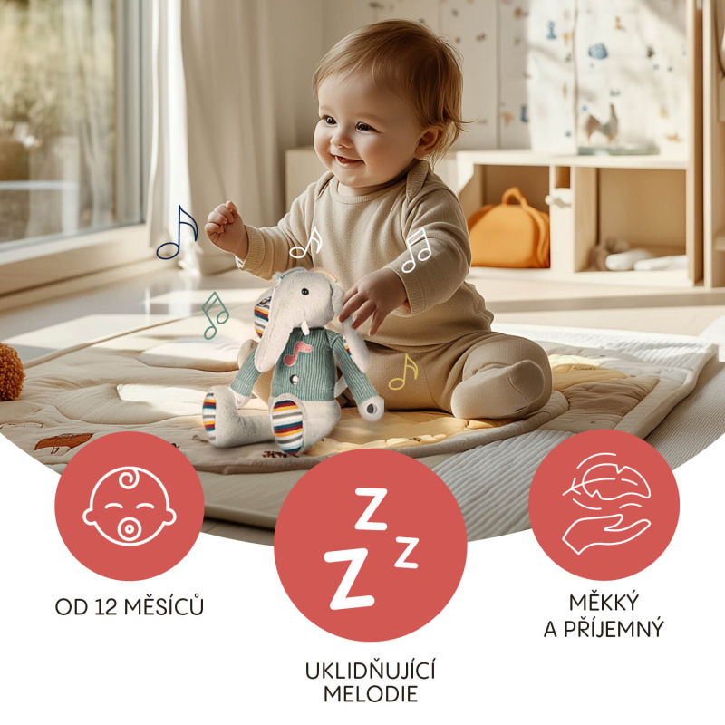 Plyšový interaktívny parťák, Elephant 1