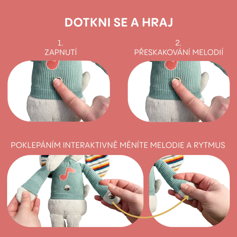 Plyšový interaktívny parťák, Elephant 6