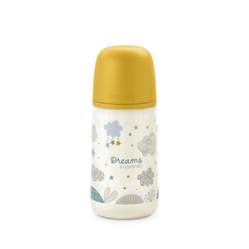 SUAVINEX | Dojčenská fľaša Dreams anatomická M silikón 270 ml