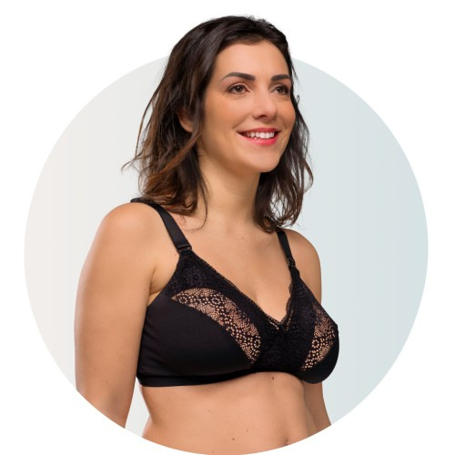 CARRIWELL Materská a dojčiaca podprsenka Soft as Silk Black