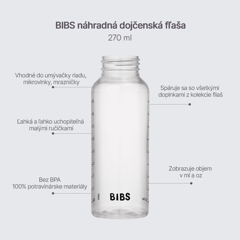 BIBS Náhradná plastová fľaša 270ml 2