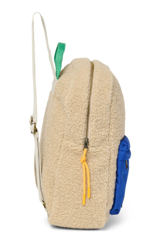 STUDIO NOOS - Teddy Midi BACKPACK - batôžtek s predným vreckom | Ecru/Cobalt 1