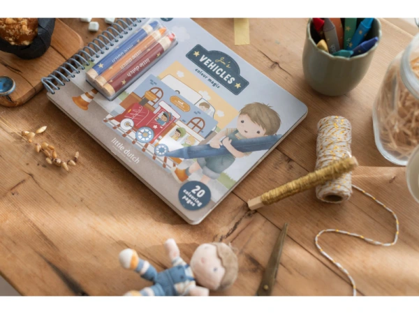 Omaľovánky s pastelkami Doprava Jim 3