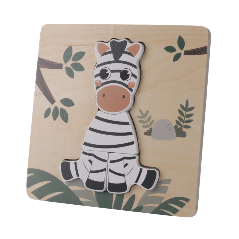 Dřevěné puzzle malé, Zebra 4