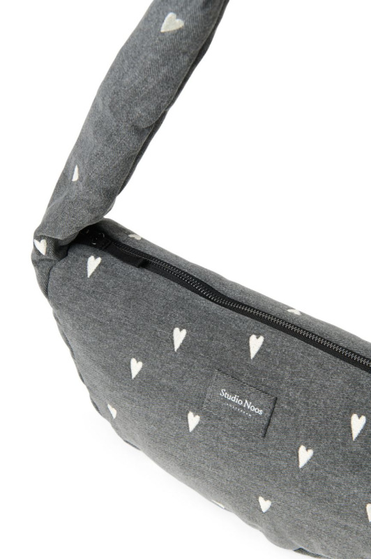 STUDIO NOOS - Denim Mini Cross Body Bag | Grey Hearts 4