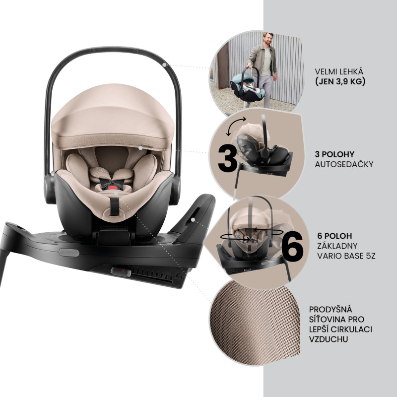 Autosedačka Baby-Safe Pro Vario Base 5Z Bundle Style, Teak 1