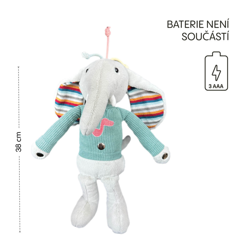 Plyšový interaktívny parťák, Elephant 8