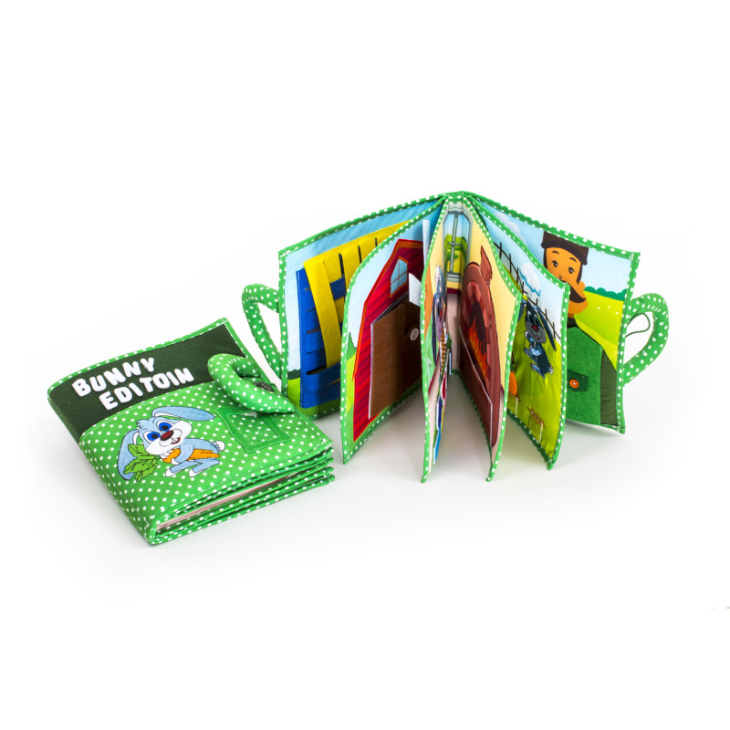 Interaktivní dětská knížka Quiet Book, Rabbit 4