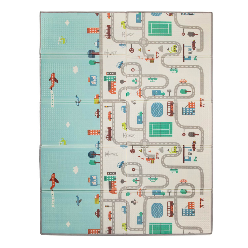 Multifunkční pěnová skládací podložka oboustranná 200x150, City 2