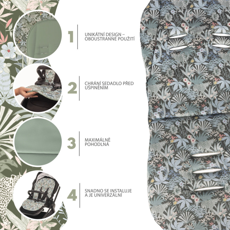 Podložka do kočíka Easy, Madagaskar Green 2